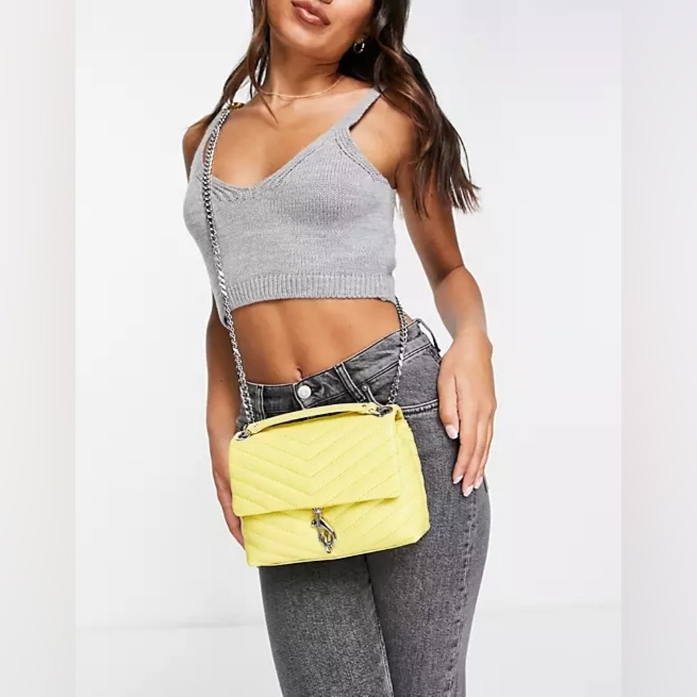 Rebecca Minkoff yellow crossbody bag.